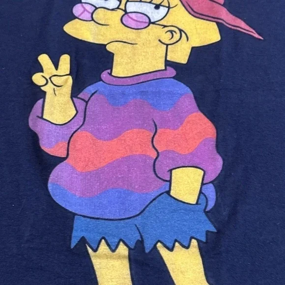 Cool Kid Lisa Simpson Officially Licensed by Fox Blue Shirt The Simpsons Small - Picture 2 of 4